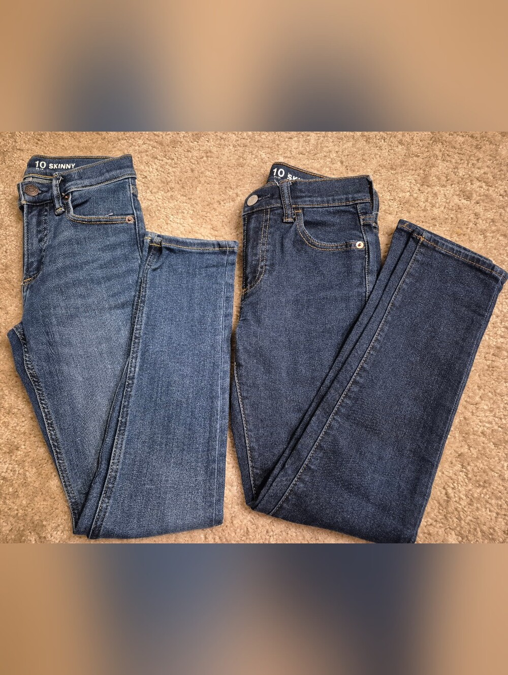 GAP Kids Girls Two-Pack Skinny Jeans in Medium and Dark Blue